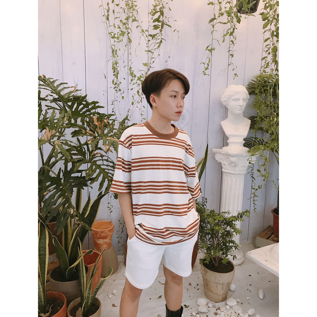ÁO THUN SỌC FROM RỘNG  UNISEX, COTTON 100% DẦY