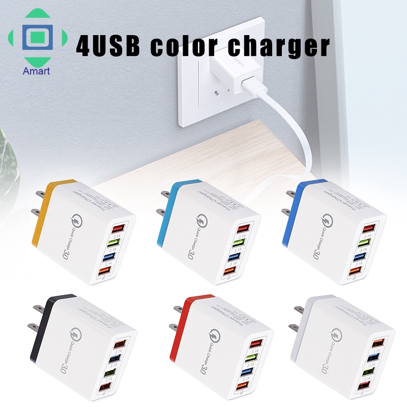 Củ Sạc Nhanh 4 Cổng Usb 3.0 Am Qc 3.0