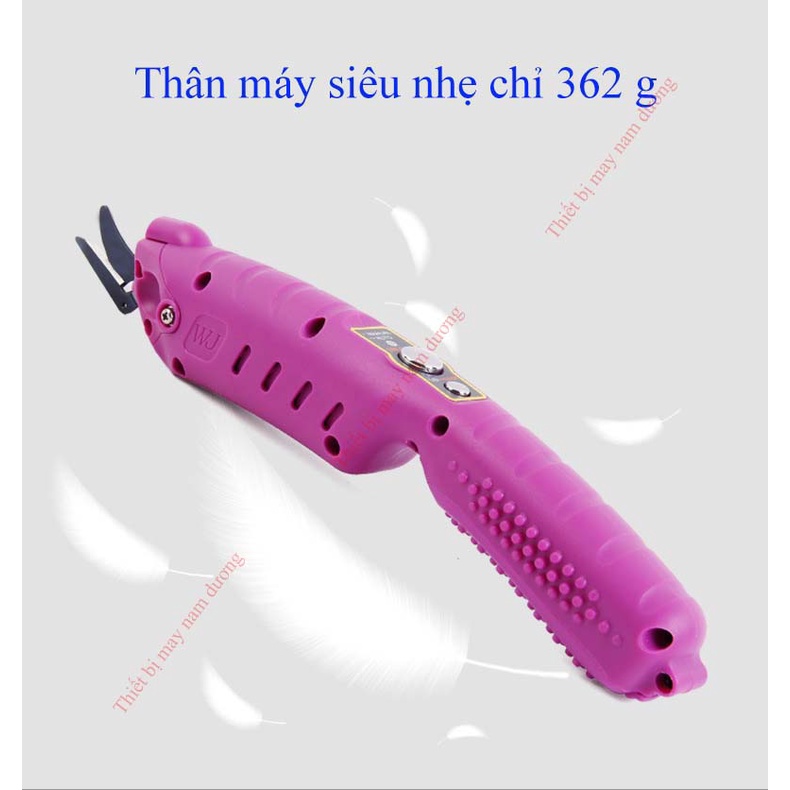 Máy cắt vải mini tiện lợi sử dụng pin &gt; cắt vải thun&gt; Pin bền sự dụng 180h liên tục