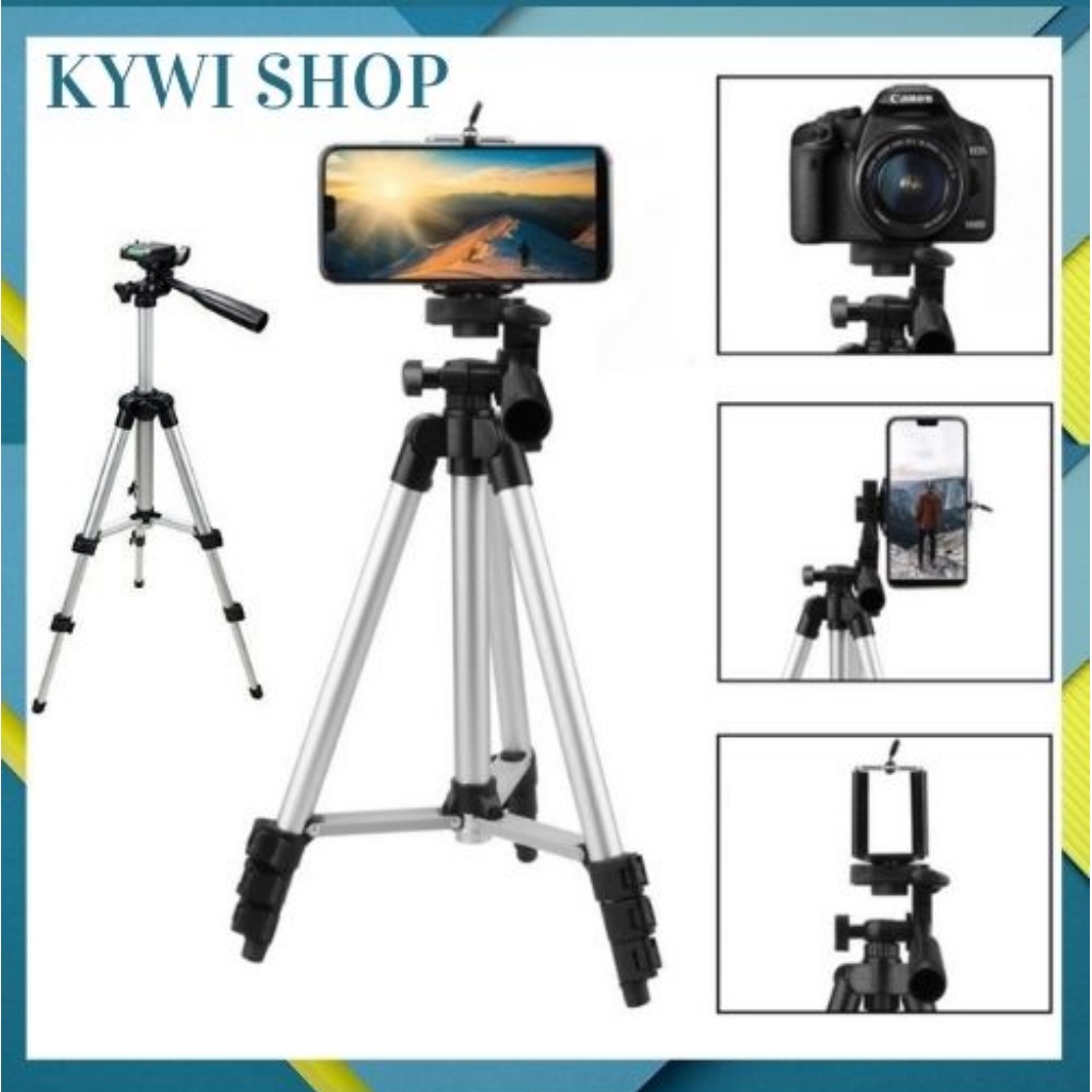 Gậy chụp ảnh 3 chân, giá đỡ điện thoại, Tripod, cây livestream - KYWI SHOP