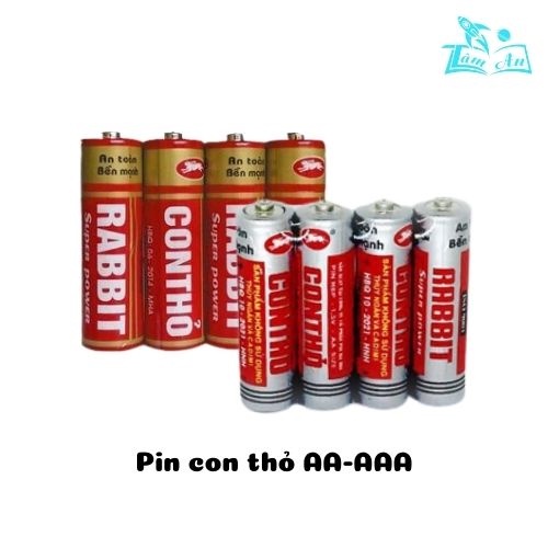 Pin con thỏ loại AA/AAA size 1,5V dùng cho đồng hồ, đồ chơi, điều khiển...