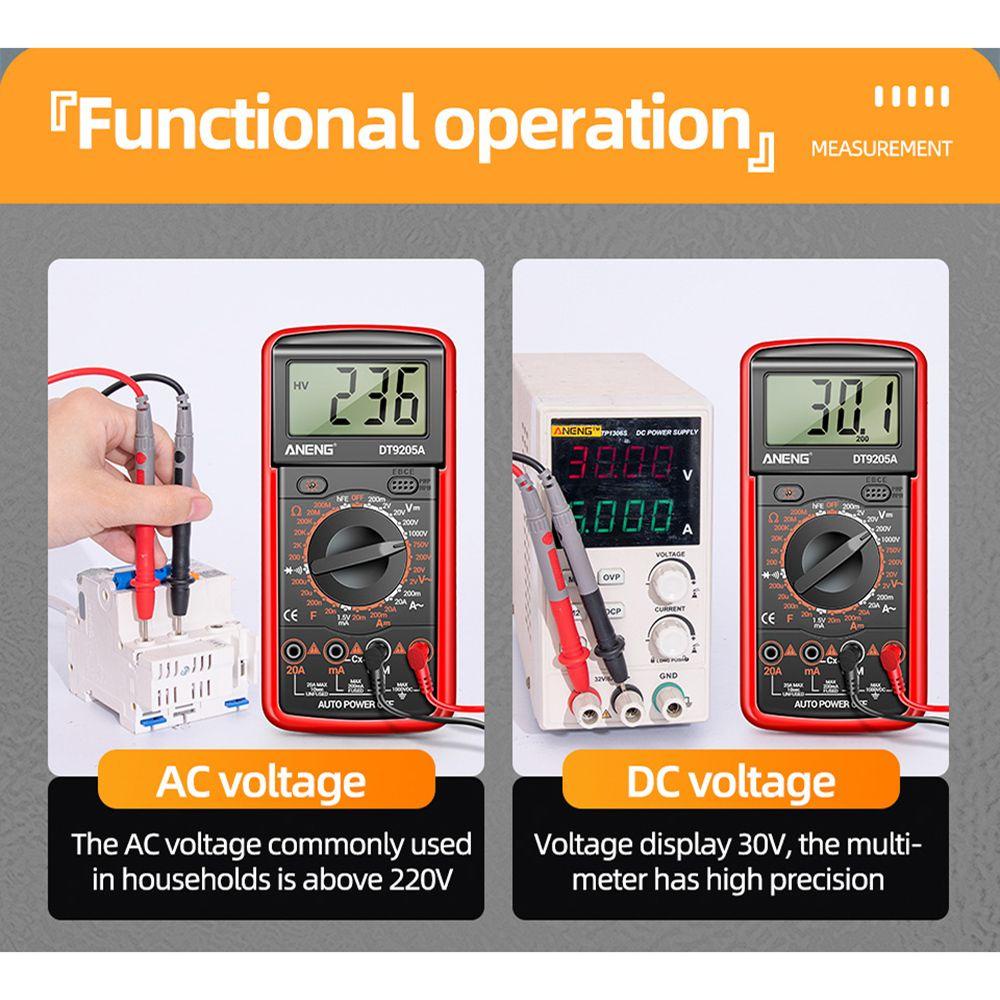 Đồng Hồ Đo Vạn Năng Kỹ Thuật Số Thông Minh ANENG DT9205A-12 AC/DC
