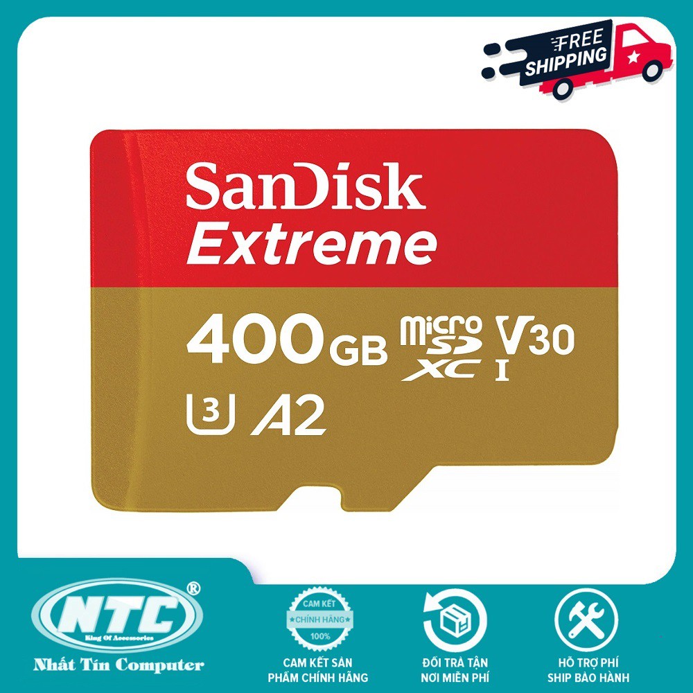 Thẻ Nhớ MicroSDXC SanDisk Extreme 400GB V30 U3 4K A2 R160MB/s W90MB/s (Vàng) - No Adapter