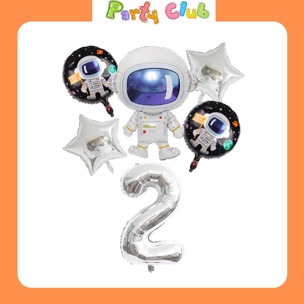 Chùm bóng phi hành gia trang trí sinh nhật cho bé