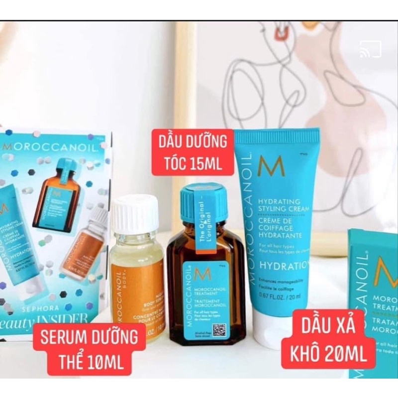 Set dầu dưỡng tóc Morrocanoil Mini 3 món