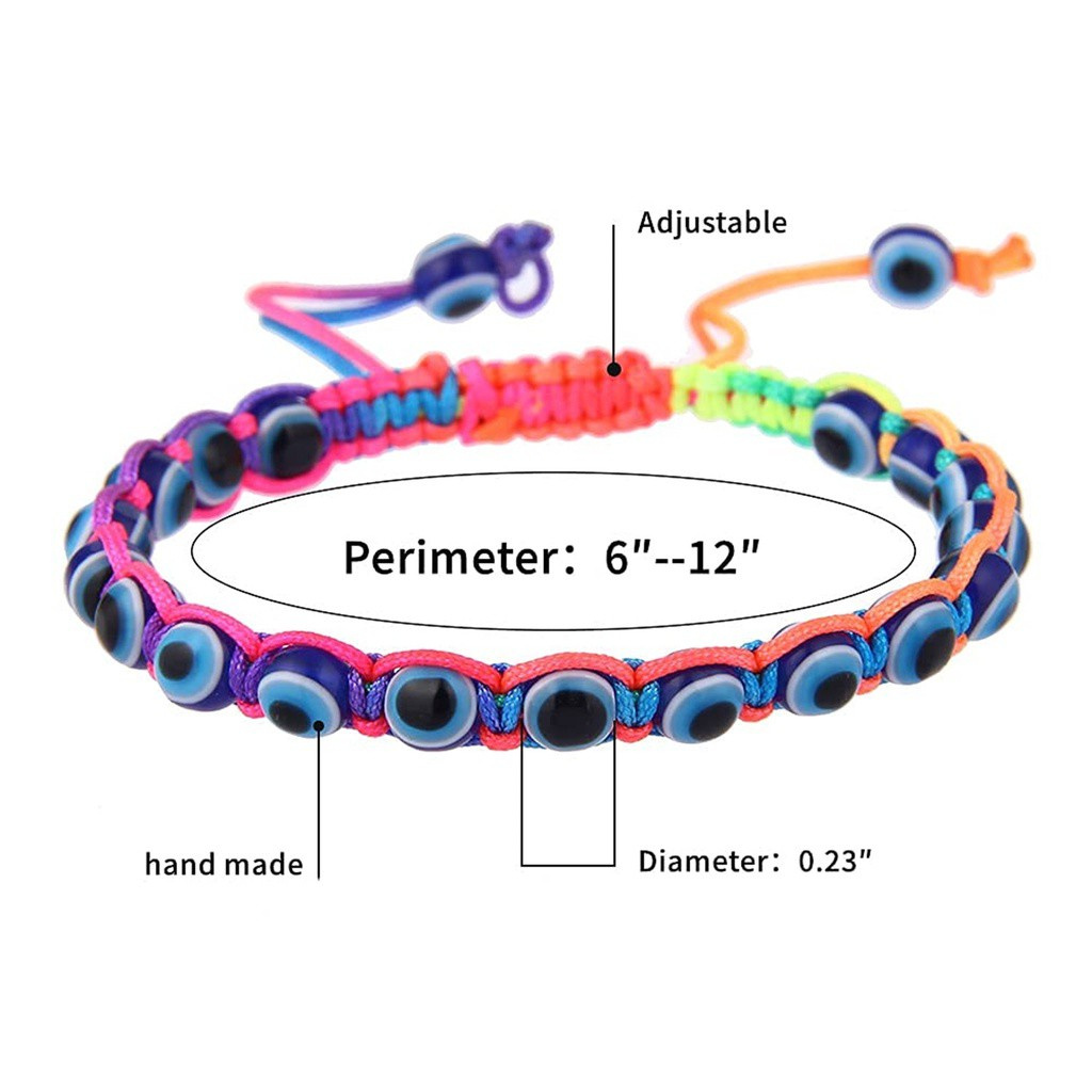 Vòng Đeo Tay May Mắn Màu Đen Đính Mắt Quỷ Thời Trang Dành Cho Nữ