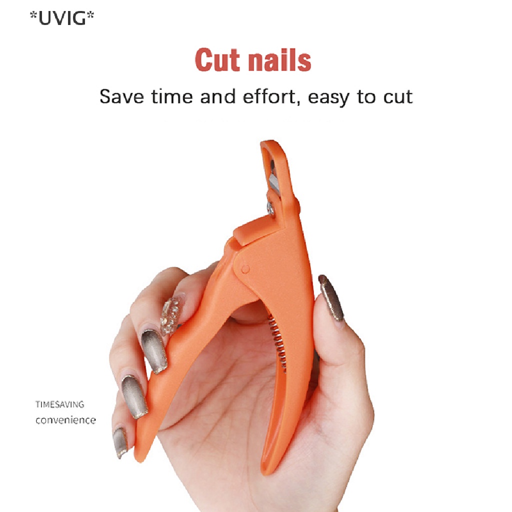 [[UVIG]] 1Pc Nail Art Clipper U word False Tips Edge Cutters Manicure Colorful Nail Tool [Hot Sell]