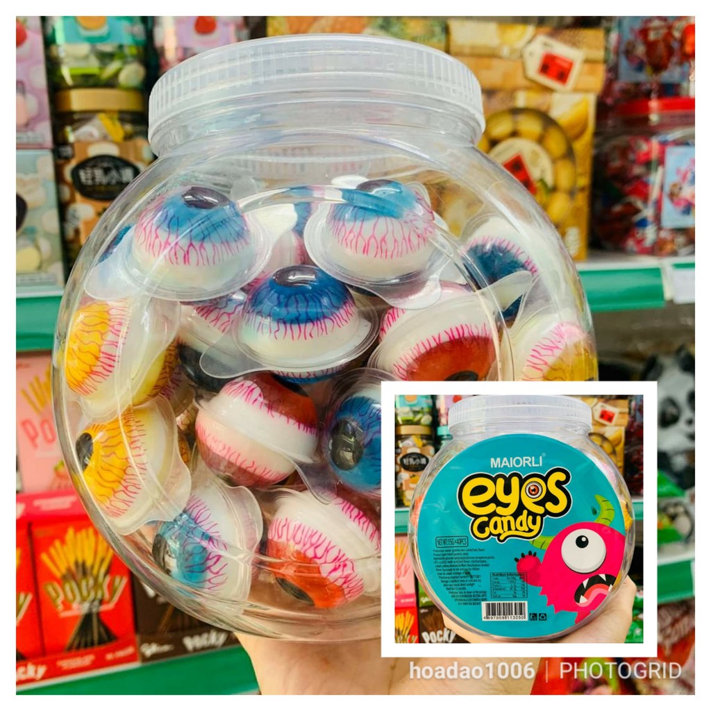 [Mã 267FMCGSALE giảm 8% đơn 500K] 1 VIÊN KẸO DẺO TRÁI CÂY CON MẮT EYES CANDY / TRÁI ĐẤT EARTH SUGAR / QUẢ BÓNG FOOTBAL | BigBuy360 - bigbuy360.vn