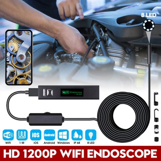 {NEW}Camera nội soi phát Wifi chuẩn HD 1200P chuyên sửa chữa đường ống, điều hòa dùng cho mọi điện thoại, máy tính