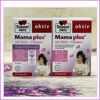 Doppelher Vitamin Tổng Hợp Cho B.à B.ầu Mama Plus mit DHA + Flosaure 30 Viên