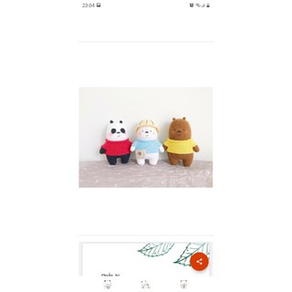 gấu  we bare bears móc len