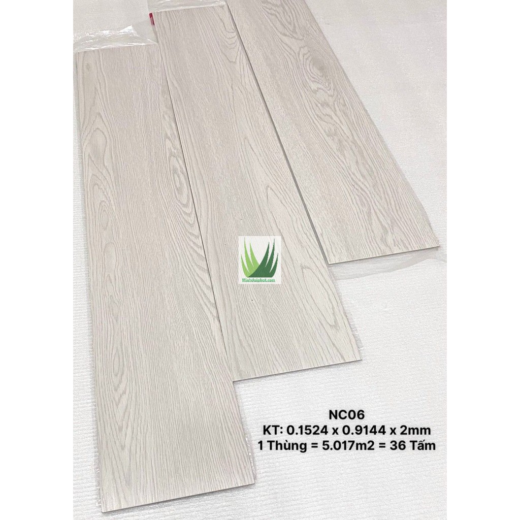Kho thủ đức -7 miếng = 1 met vuông sàn nhựa vân gỗ keo tự dán kt 91x15cm, dày 2mm