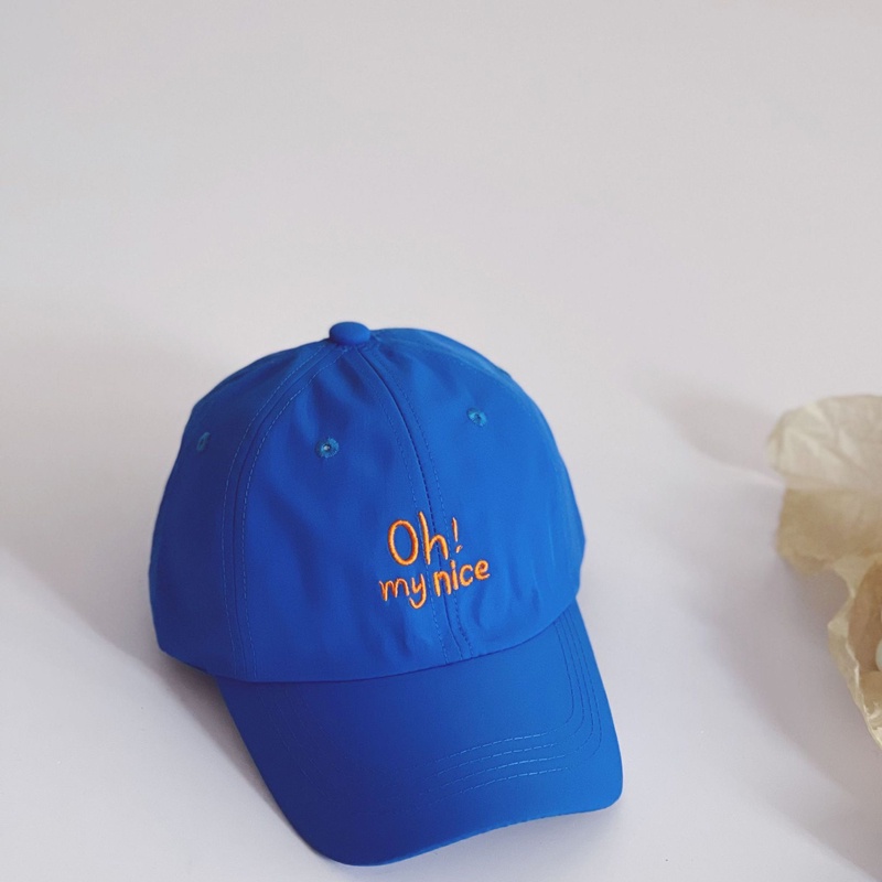 Mũ Lưỡi Trai Chống Nắng Nhanh Khô Màu Trơn Thêu Chữ Thời Trang Mùa Hè Cho Bé