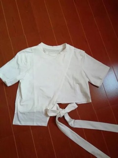 Áo thun thắt nơ eo ulzzang (ẢNH THẬT Ở CUỐI)