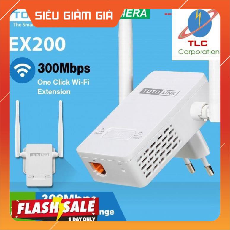 Bộ Kích Sóng Wifi Repeater 300Mbps Totolink EX200 -Chính Hãng