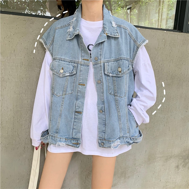 Áo khoác Denim thời trang hàn quốc cá tính | BigBuy360 - bigbuy360.vn