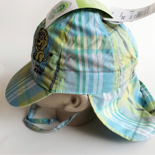 Mũ nón che gáy chống nắng cho bé 1-5 tuổi xuất Âu cotton mềm thoáng