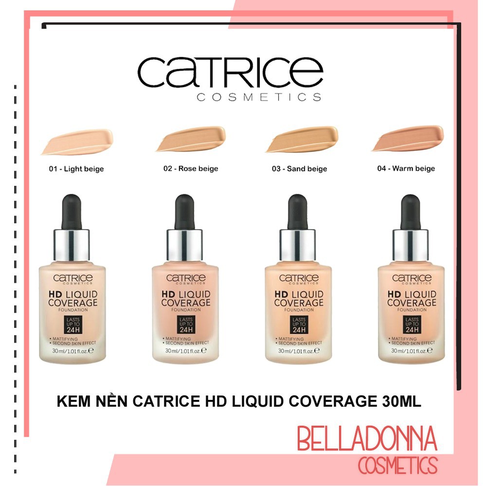 [Chuẩn Auth] Kem Nền Che Phủ Hoàn Hảo Catrice Hd Liquid Coverage 30ml