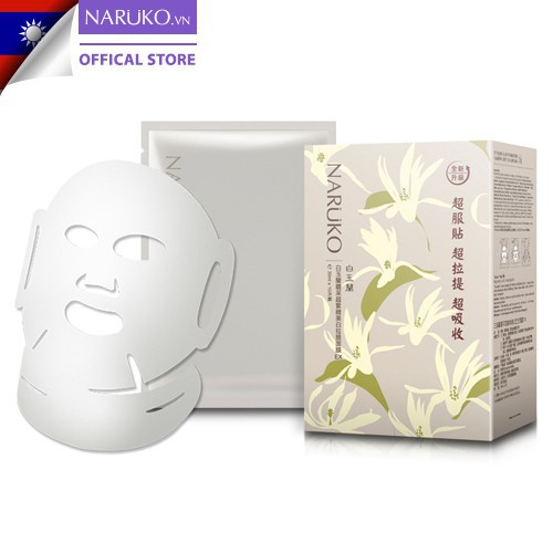 Mặt Nạ Naruko Dưỡng Da Trắng Sáng Bạch Ngọc Lan Taiwan Magnolia Brightening and Firming Mask EX Bản Đài Hộp 10 Miếng