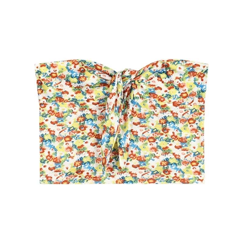 Áo Khoác Cardigan Ống Cột Dây In Hoa Thời Trang Mùa Hè Dễ Phối Đồ