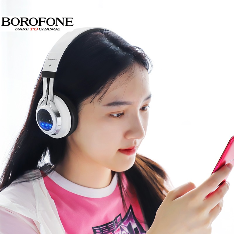 Tai nghe chụp tai không dây BOROFONE BO8 chống ồn có khe thẻ nhớ, bluetooth