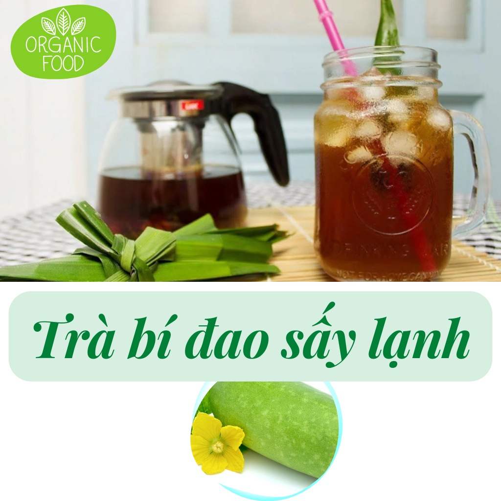 Bí đao thái lát sấy lạnh Robi Mart gói 500g - Giảm cân thanh nhiệt đẹp da