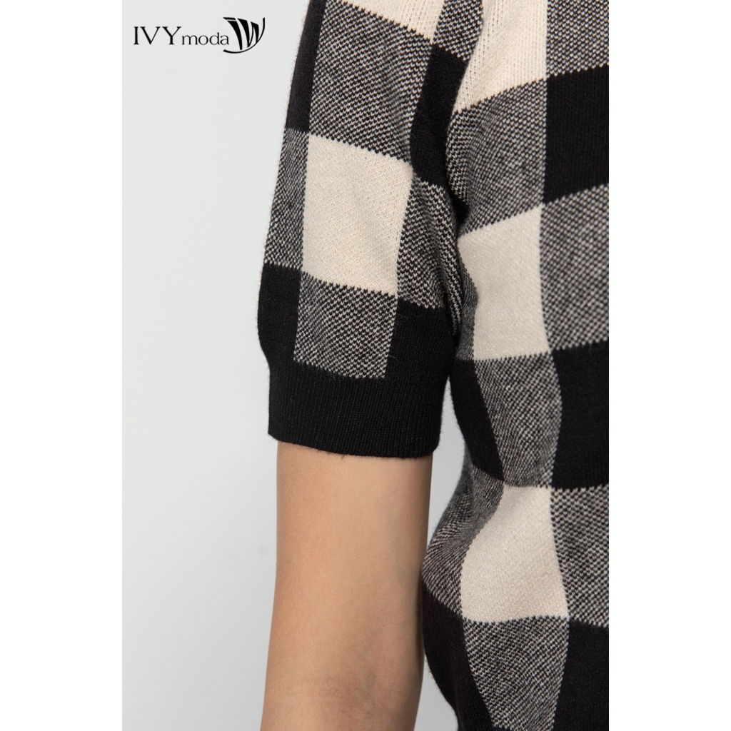 Áo len nữ kẻ bo gấu IVY moda MS 57B7960 | BigBuy360 - bigbuy360.vn
