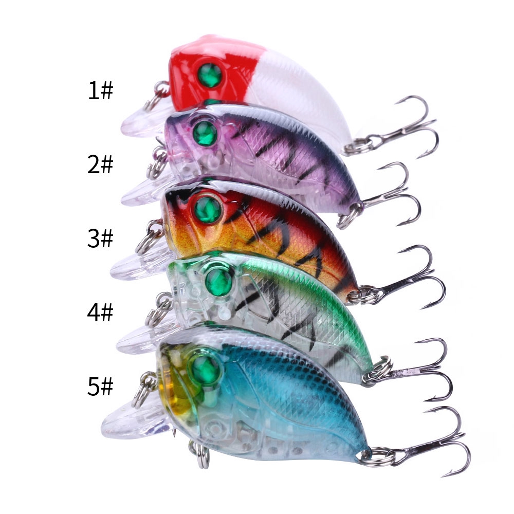 Hengjia 1PC 4.5cm 8g Crankbait Artificial swimBait Fishing floating big Fishing lure Wobblers