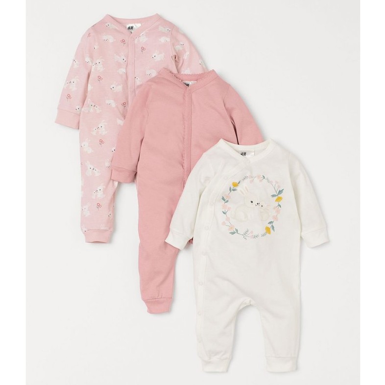 Bộ pyjamas bé gái liền thân HM rẻ vô địch