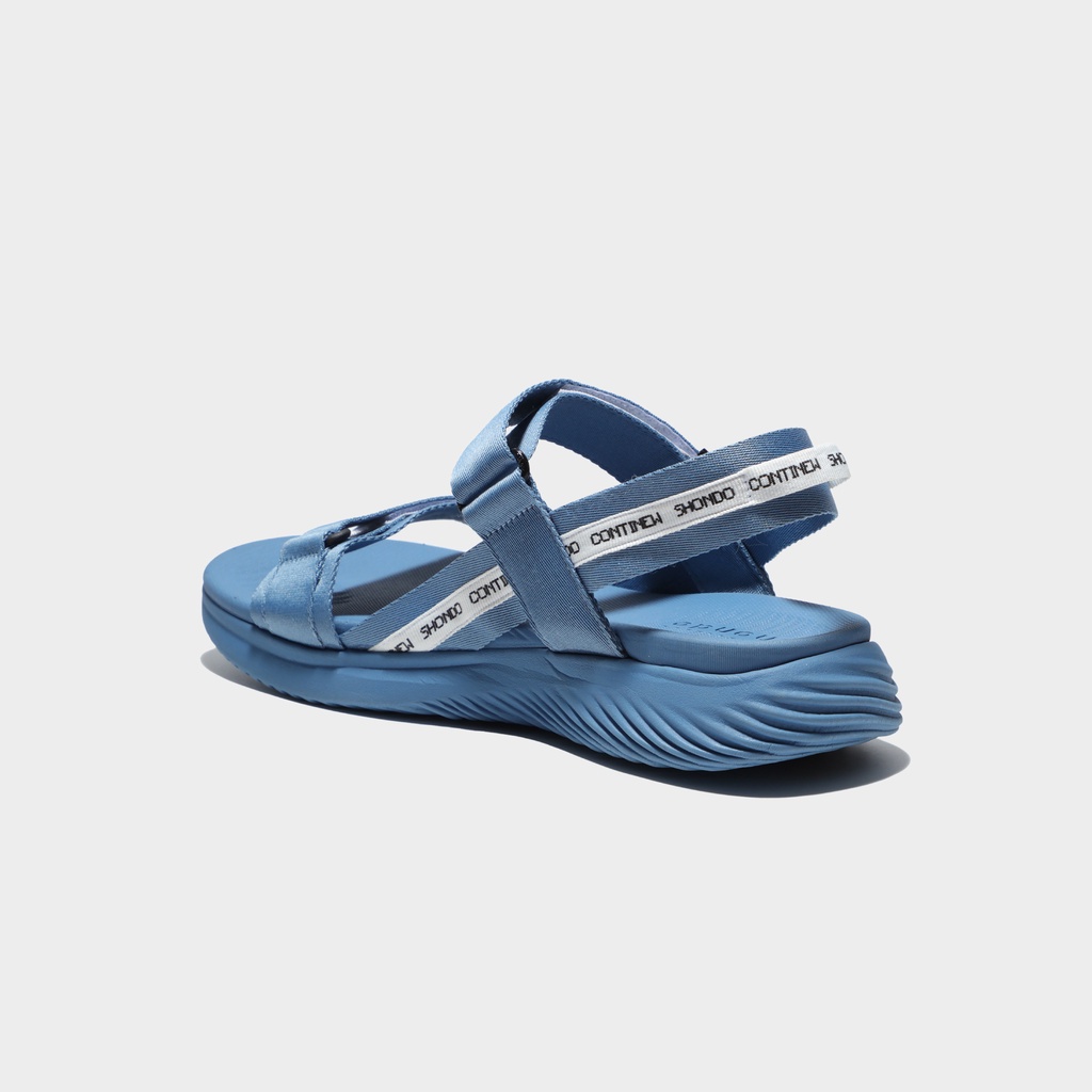 Giày Sandals Nam Nữ Shondo F7 Continew Full Xanh Coban F7N3333