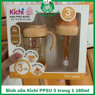 Bình Sữa Cao Cấp 3in1 Kichi 160ml - Bình Sữa, Bình Tập Uống, Bình Trữ Sữa