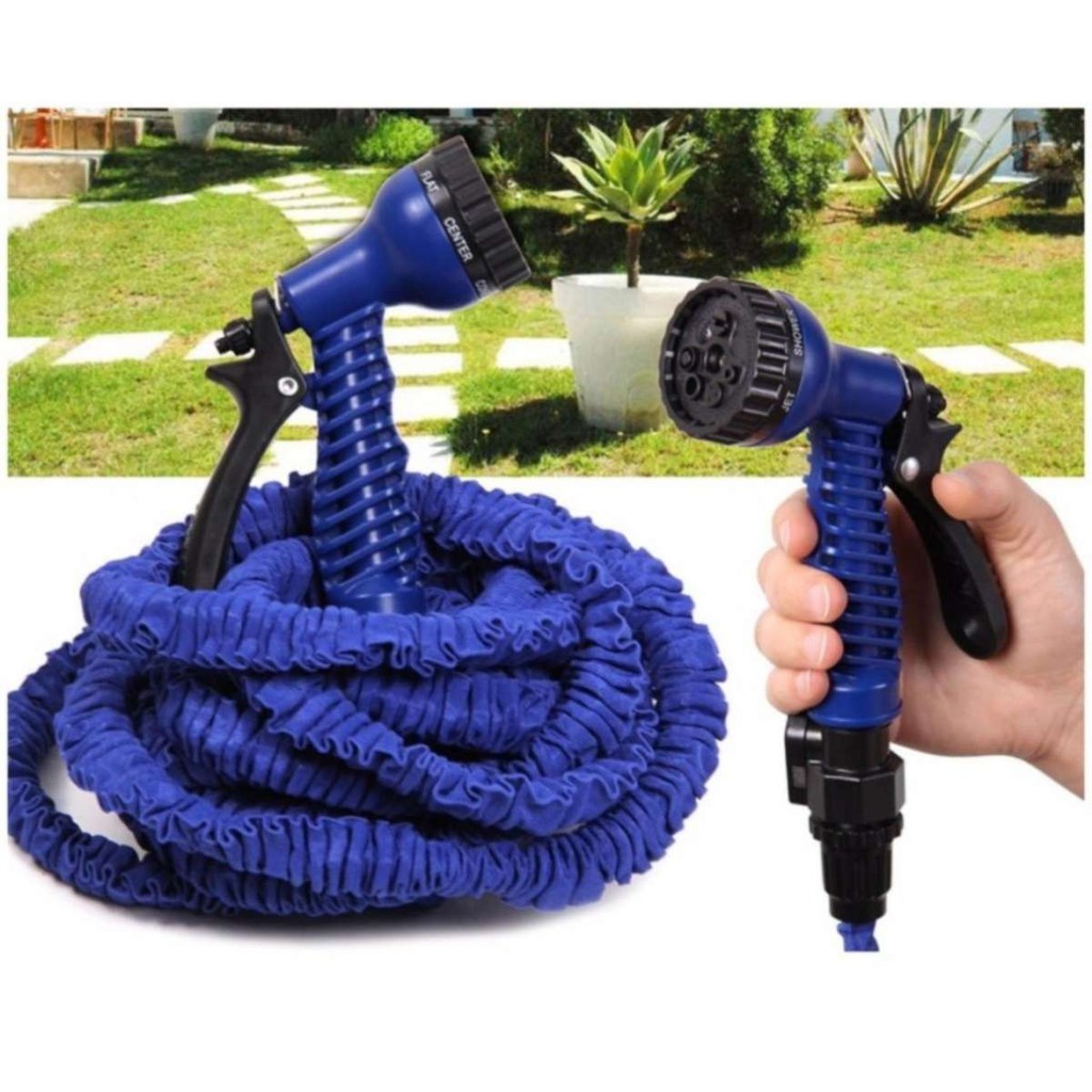 Bộ vòi xịt nước thông minh giãn nở 30m Magic Hose (xanh)