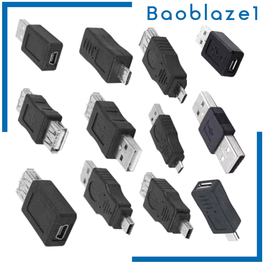 Set 12 Bộ Chuyển Đổi Otg Usb 2.0 A Male Sang Female Micro-B | BigBuy360 - bigbuy360.vn