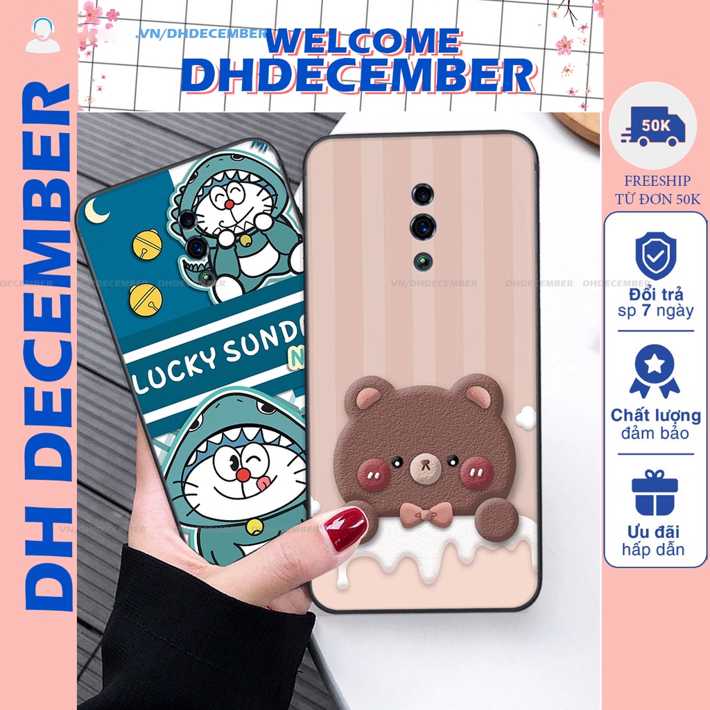 Ốp lưng Oppo RENO  / RENO Z in hình gấu K@ws, gấu nâu, dor@emon RẺ- ĐẸP- BỀN
