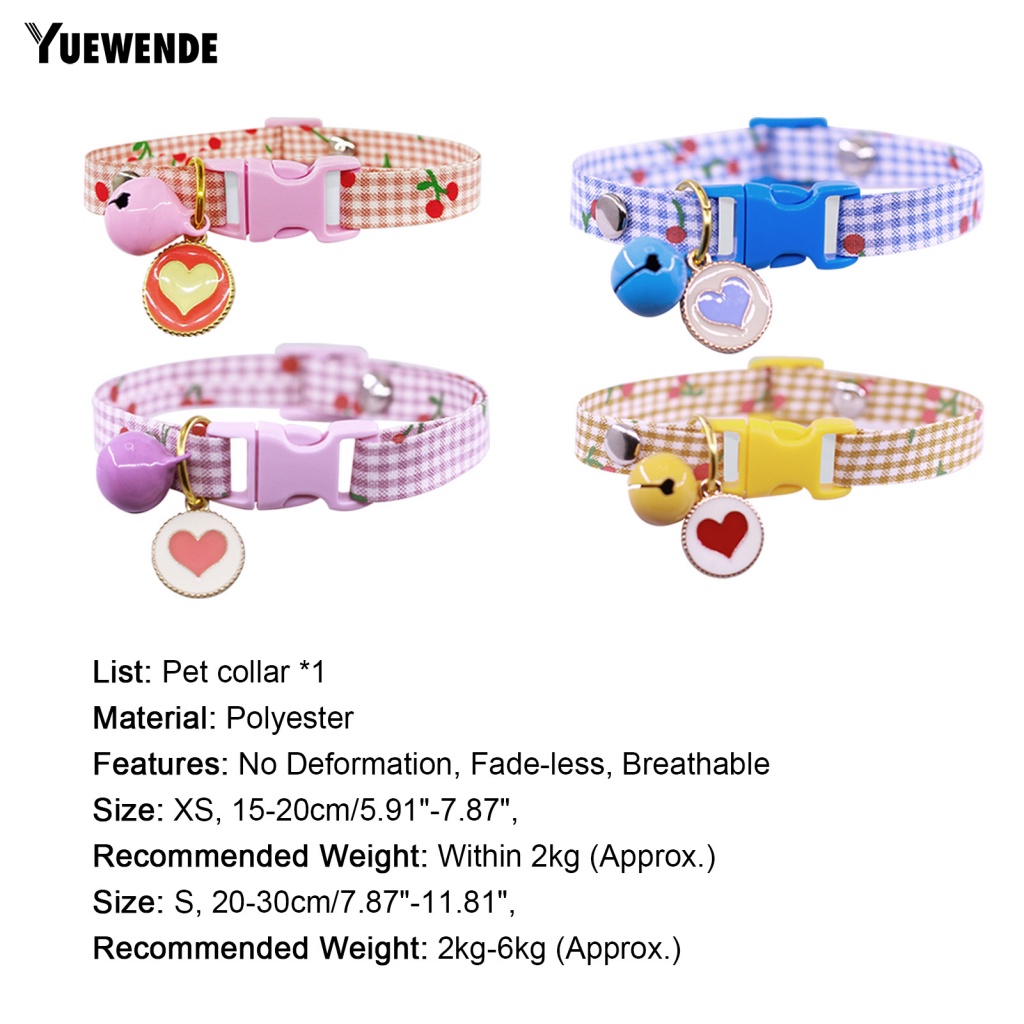 Vòng Cổ Dây Xích Đeo Cổ Họa Tiết Cherry Không Mùi Có Chuông Cho Cún Cưng