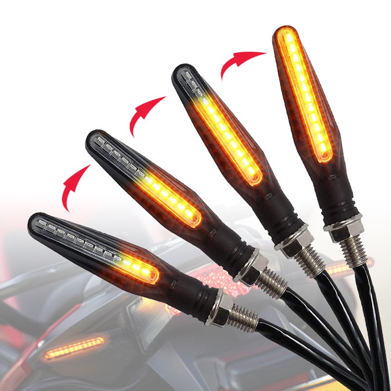[2 Pcs Pack / Motorcycle Super Bright Led Bulbs][12V Moto Flowing Water Blinker Lights / Moto Turn Signal Bulbs]
