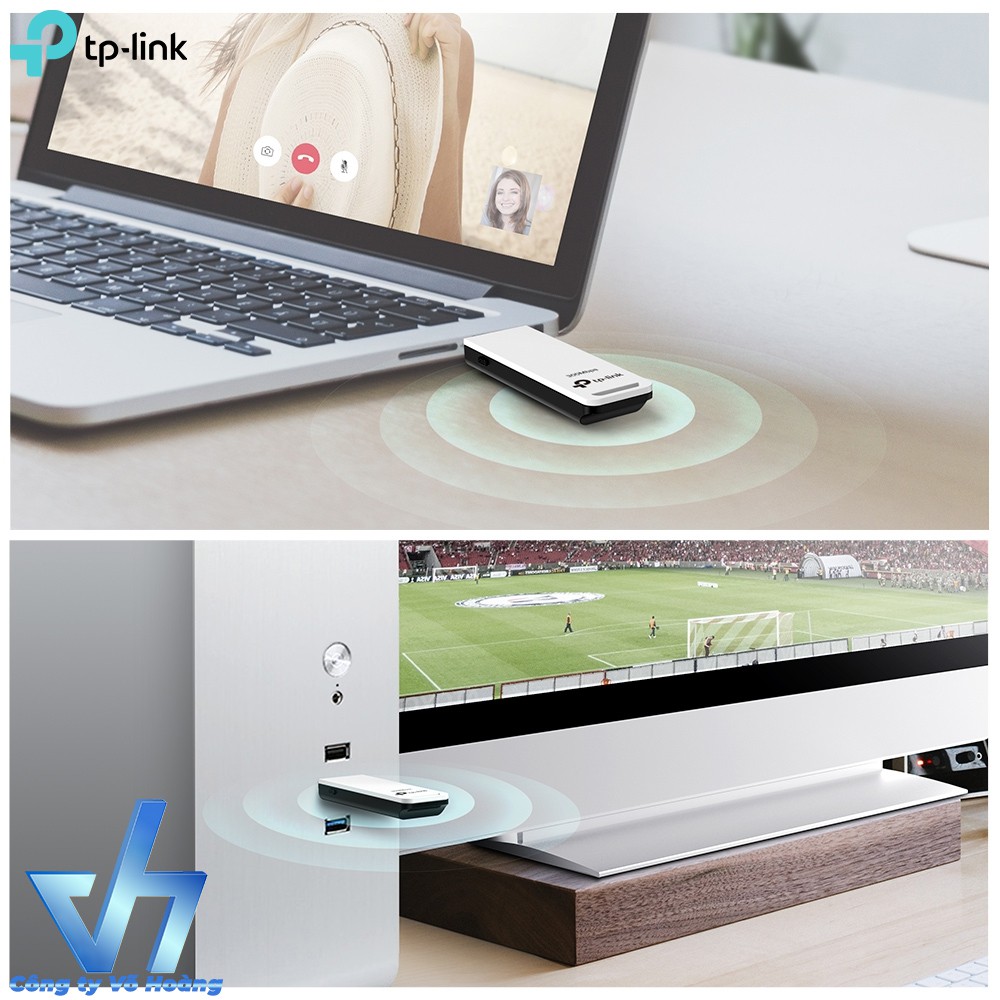 Bộ 2 USB thu sóng Wifi TP-Link 821N (Trắng)