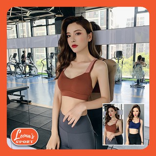 Áo Bra Cài Áo Tập Gym Yoga Thể Thao Nữ Áo Bra Phối Dây Màu Chất Cotton Thun Co Giãn