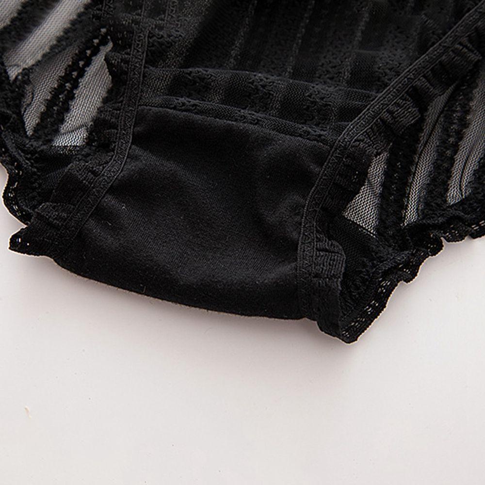 Set 2 Quần Lót Cotton Phối Ren Đính Nơ Phong Cách Lolita Quyến Rũ Cho Nữ