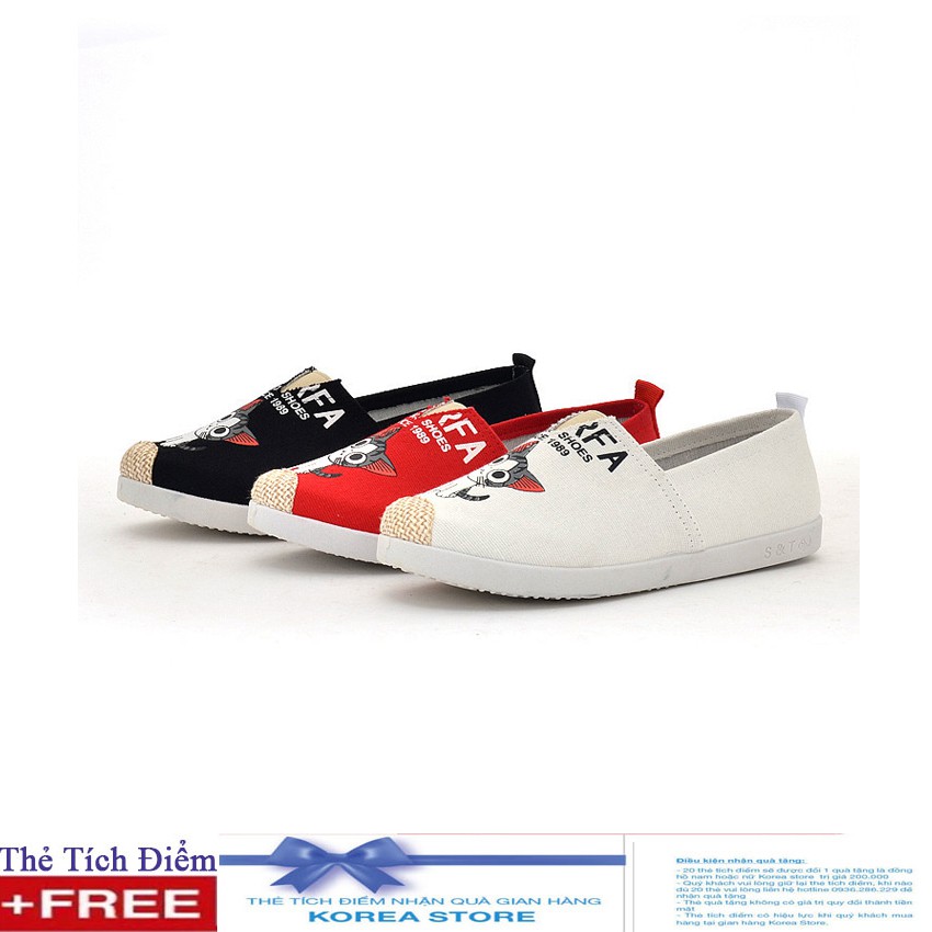 Giày slip on mèo cá tính - GTTG29 giày lười phù hợp đi mùa hè | BigBuy360 - bigbuy360.vn