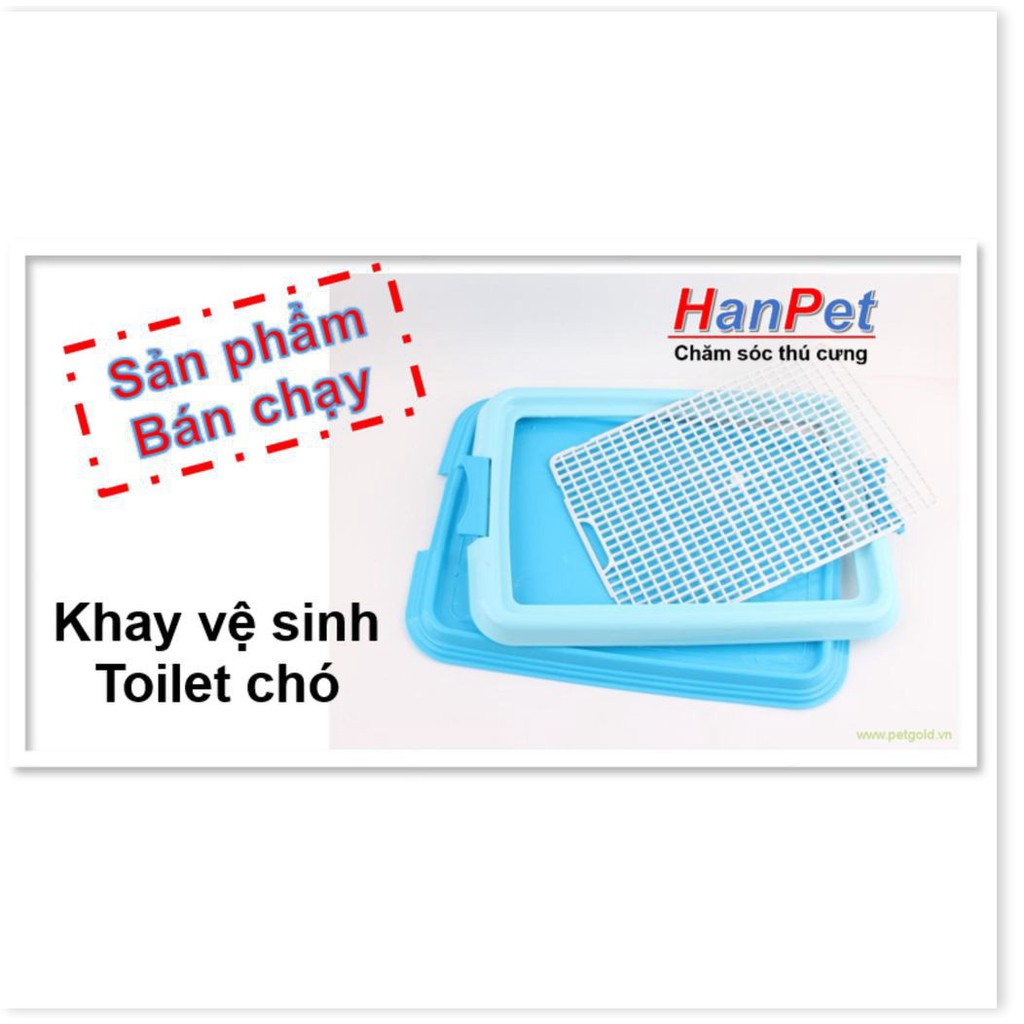 Khay vệ sinh cho chó lớn và nhỏ (2 size màu ngẫu nhiên) - Tặng 3 tấm tã giấy -khay đi vệ sinh cho chó đực và chó cái