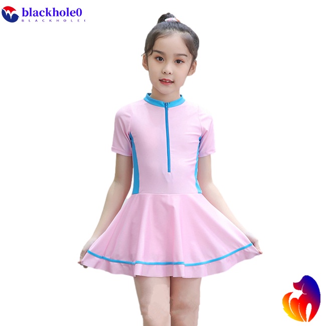 Bộ Đồ Bơi Một Mảnh Tay Ngắn Xinh Xắn Cho Bé Gái Từ 3-11 Tuổi