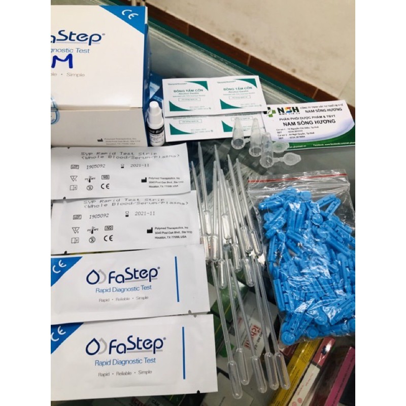 Combo 3 Bộ que test thử nhanh,bộ xét nghiệm chẩn đoán tại nhà virus HP dạ dày viêm gan B HBsAg viêm gan C Fastep