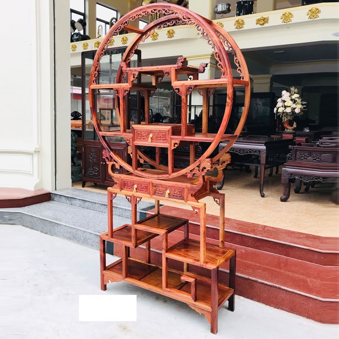 Tủ Bày Đồ Bình Phong thủy  Kệ trưng bày gỗ hương  kệ làm vách ngăn trang trí  kệ gỗ