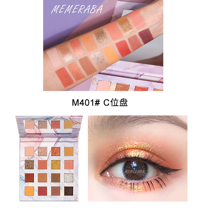 Bảng Phấn Mắt 16 Ô Eye Shadow Lemon Tea Có Ánh Nhũ Lấp Lánh