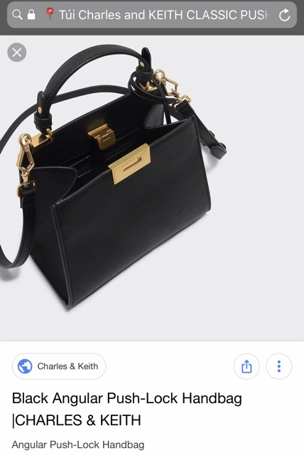 Túi Charles and KEITH CLASSIC PUSH-LOCK BA