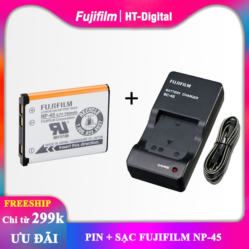 Pin + sạc máy ảnh Fujifilm NP-45 (Bảo hành 6 tháng)