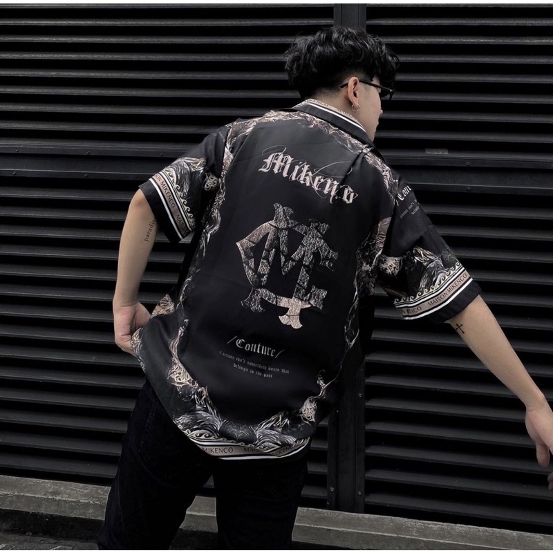 Sơ mi ngắn tay chính hãng Mikenco FLAME SHIRT