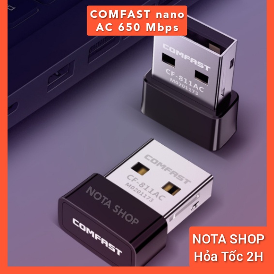 [Hỏa Tốc - BH 6 TH] Nâng cấp WiFi 5G dễ dàng với USB WIFI 600Mbps cho máy bàn PC và laptop card mạng usb hai băng tầng