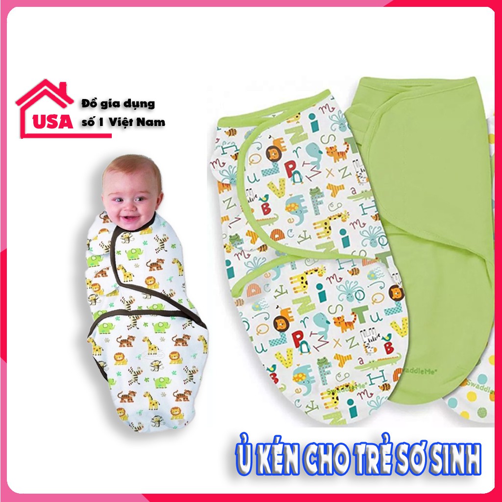 Ủ kén cho bé sơ sinh SwaddleMe 100% cotton an toàn cho trẻ USA_STOREHN